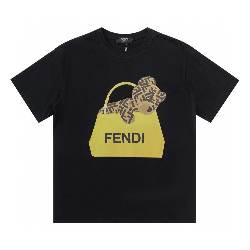 [국내배송] 펜디 FENDI bag bear 그래픽 티셔츠 블랙