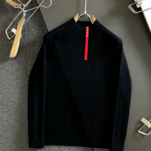 [M~3XL] 프라다 레드 엣지 레터 스웨터