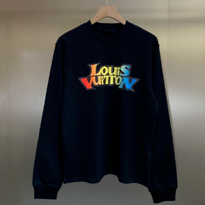 [XS~XL] 루이비통 컬러 로고 프린팅 스웨터 블랙