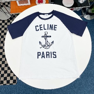 [국내배송] 셀린느 CELINE 23SS 여성용 CELINE PARIS 앵커 티셔츠 화이트