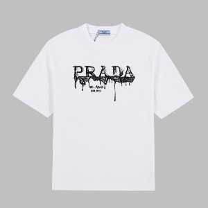 [국내배송] 프라다 23 SS prada 로고 자수 티셔츠