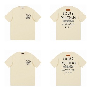 [국내배송] 루이비통 LOUIS VUITTON LV x 크롬하츠 콜라보 티셔츠 크림