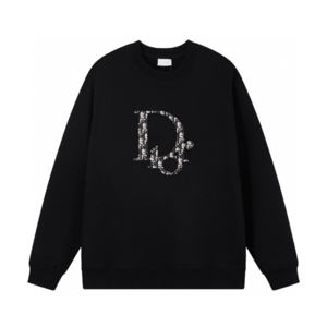 [국내배송] 디올 DIOR logo 오블리크 맨투맨 블랙