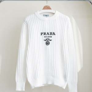 [국내배송][반품가능] 프라다 PRADA 인타르시아 와플 니트 스웨터 화이트
