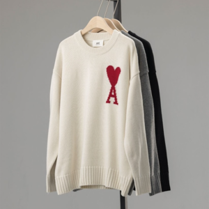 [국내배송] 아미 AMI 빅 하트 로고 오버사이즈 인타르시아 스웨터 3color