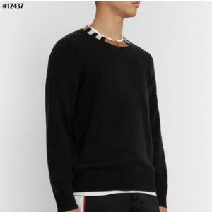 [국내배송][반품가능] 버버리 BURBERRY 남성 체크 넥라인 크루넥 니트 스웨터 2color