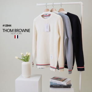 [국내배송][반품가능] 톰브라운 THOM BROWNE 남성 소매삼선라인 와플니트 3color
