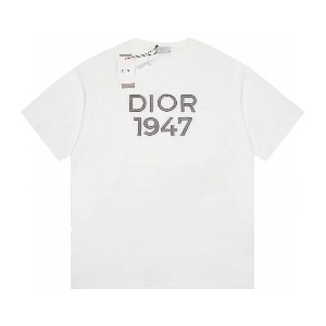 [국내배송] 디올 DIOR 1947 워싱 티셔츠 화이트