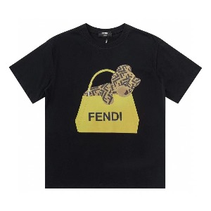 [국내배송] 펜디 FENDI bag bear 그래픽 티셔츠 블랙