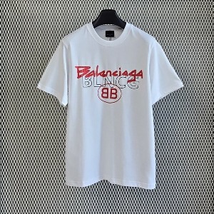 [국내배송] 발렌시아가 BALENCIAGA BB 크랙로고 코튼 티셔츠 2color
