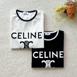 [국내배송] 셀린느 CELINE 코튼 트리오페 반팔 티셔츠 2color
