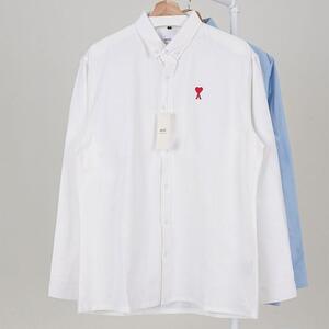 [국내배송][반품가능] 아미 AMI 스몰 하트 로고 루즈핏 옥스퍼드 셔츠 2color