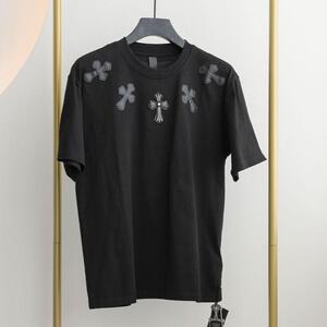 [국내배송][반품가능] 크롬하츠 CHROME HEARTS 스틸 십자가 포인트 반팔 티셔츠